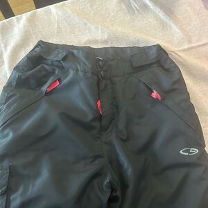 Black Insulated Snow Pants
